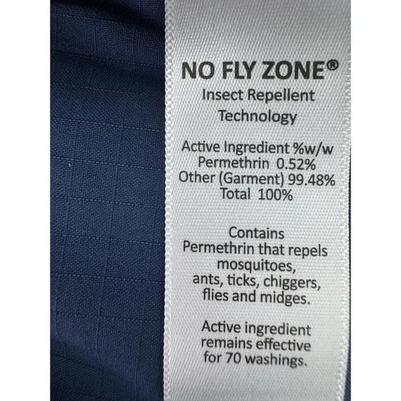 Duluth Trading Jacket Mens XS Blue No Fly Zone Insect Repellent Ripstop Utility - Picture 10 of 15